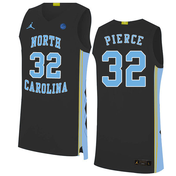 2020 Men #32 Justin Pierce North Carolina Tar Heels College Basketball Jerseys Sale-Black - Click Image to Close